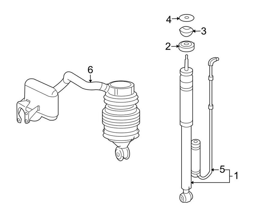 Mercedes Shock Absorber - Rear (Air) 2193260400